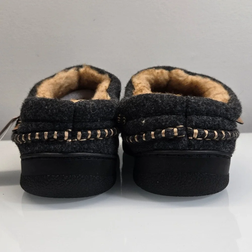 Zigzagger Slipper 7-8 Moccasin Slip On House Shoe Cozy Indoor Outdoor Warm Fuzzy